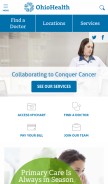 How ohiohealth.com looks like on a mobile device such as an iPhone.