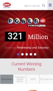 How ohiolottery.com looks like on a mobile device such as an iPhone.