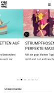 How ohmymag.de looks like on a mobile device such as an iPhone.