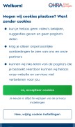 How ohra.nl looks like on a mobile device such as an iPhone.