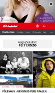 How ohtuleht.ee looks like on a mobile device such as an iPhone.