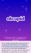 How okcupid.com looks like on a mobile device such as an iPhone.