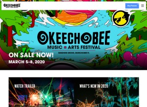 How okeechobeefest.com looks like on a tablet such as an iPad.