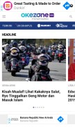 How okezone.com looks like on a mobile device such as an iPhone.