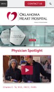 How okheart.com looks like on a mobile device such as an iPhone.