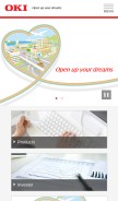 How oki.com looks like on a mobile device such as an iPhone.