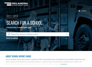 How oklaschools.com looks like on a tablet such as an iPad.