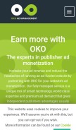 How oko.net looks like on a mobile device such as an iPhone.