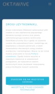 How oktawave.com looks like on a mobile device such as an iPhone.