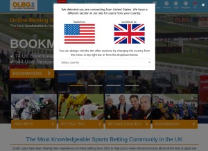 How olbg.com looks like on a tablet such as an iPad.
