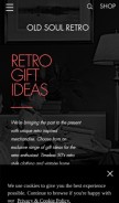 How oldsoulretro.com looks like on a mobile device such as an iPhone.