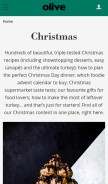 How olivemagazine.com looks like on a mobile device such as an iPhone.
