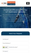 How om-automation.com looks like on a mobile device such as an iPhone.