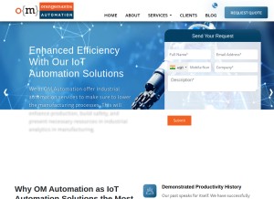 How om-automation.com looks like on a tablet such as an iPad.