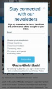 How omaha.com looks like on a mobile device such as an iPhone.