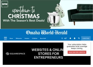 How omaha.com looks like on a tablet such as an iPad.