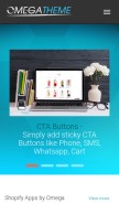 How omegatheme.com looks like on a mobile device such as an iPhone.