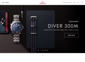 How omegawatches.com looks like on a tablet such as an iPad.