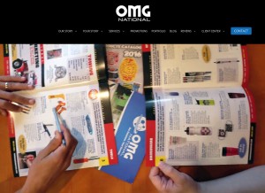 How omgnational.com looks like on a tablet such as an iPad.
