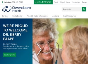 How omhs.org looks like on a tablet such as an iPad.