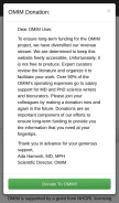 How omim.org looks like on a mobile device such as an iPhone.
