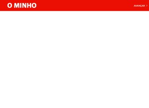 How ominho.pt looks like on a tablet such as an iPad.