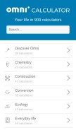 How omnicalculator.com looks like on a mobile device such as an iPhone.