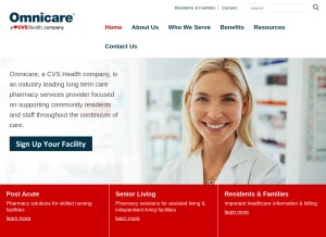 How omnicare.com looks like on a tablet such as an iPad.