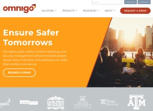 How omnigo.com looks like on a tablet such as an iPad.