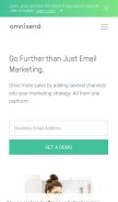 How omnisend.com looks like on a mobile device such as an iPhone.