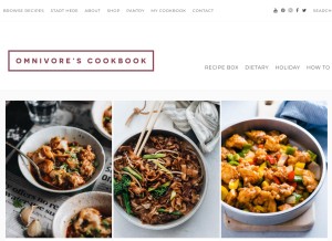 How omnivorescookbook.com looks like on a tablet such as an iPad.