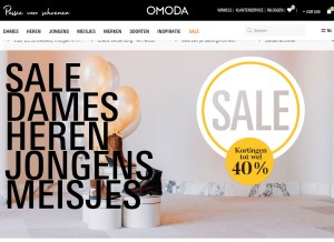How omoda.nl looks like on a tablet such as an iPad.