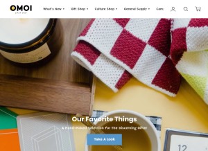 How omoionline.com looks like on a tablet such as an iPad.