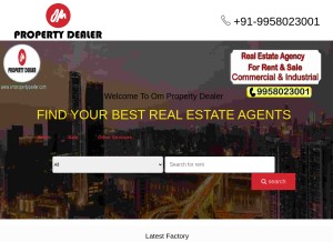 How ompropertydealer.com looks like on a tablet such as an iPad.