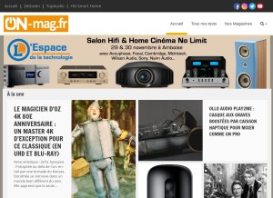 How on-mag.fr looks like on a tablet such as an iPad.