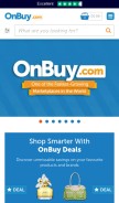 How onbuy.com looks like on a mobile device such as an iPhone.