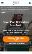 How onceamonthmeals.com looks like on a mobile device such as an iPhone.