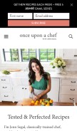 How onceuponachef.com looks like on a mobile device such as an iPhone.