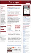 How oncotarget.com looks like on a mobile device such as an iPhone.