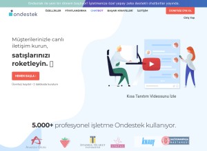 How ondestek.com looks like on a tablet such as an iPad.