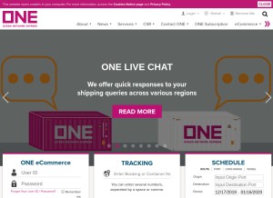 How one-line.com looks like on a tablet such as an iPad.