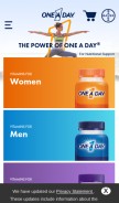 How oneaday.com looks like on a mobile device such as an iPhone.
