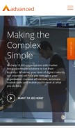 How oneadvanced.com looks like on a mobile device such as an iPhone.