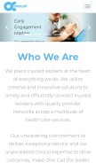 How onecallcm.com looks like on a mobile device such as an iPhone.