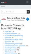 How onecle.com looks like on a mobile device such as an iPhone.