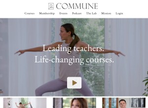 How onecommune.com looks like on a tablet such as an iPad.