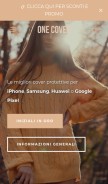 How onecover.it looks like on a mobile device such as an iPhone.