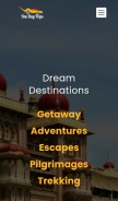 How onedaytrips.in looks like on a mobile device such as an iPhone.