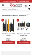 How onedirect.fr looks like on a mobile device such as an iPhone.