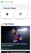 How onefootball.com looks like on a mobile device such as an iPhone.